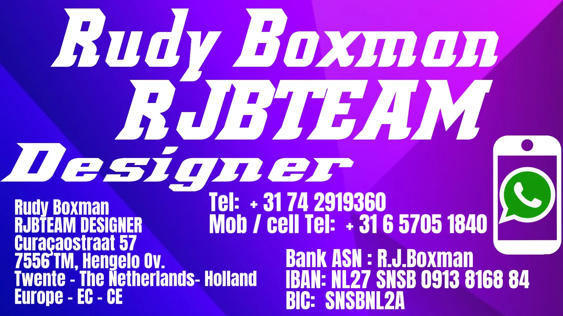 Afbeelding bij bericht van Rudy J Boxman